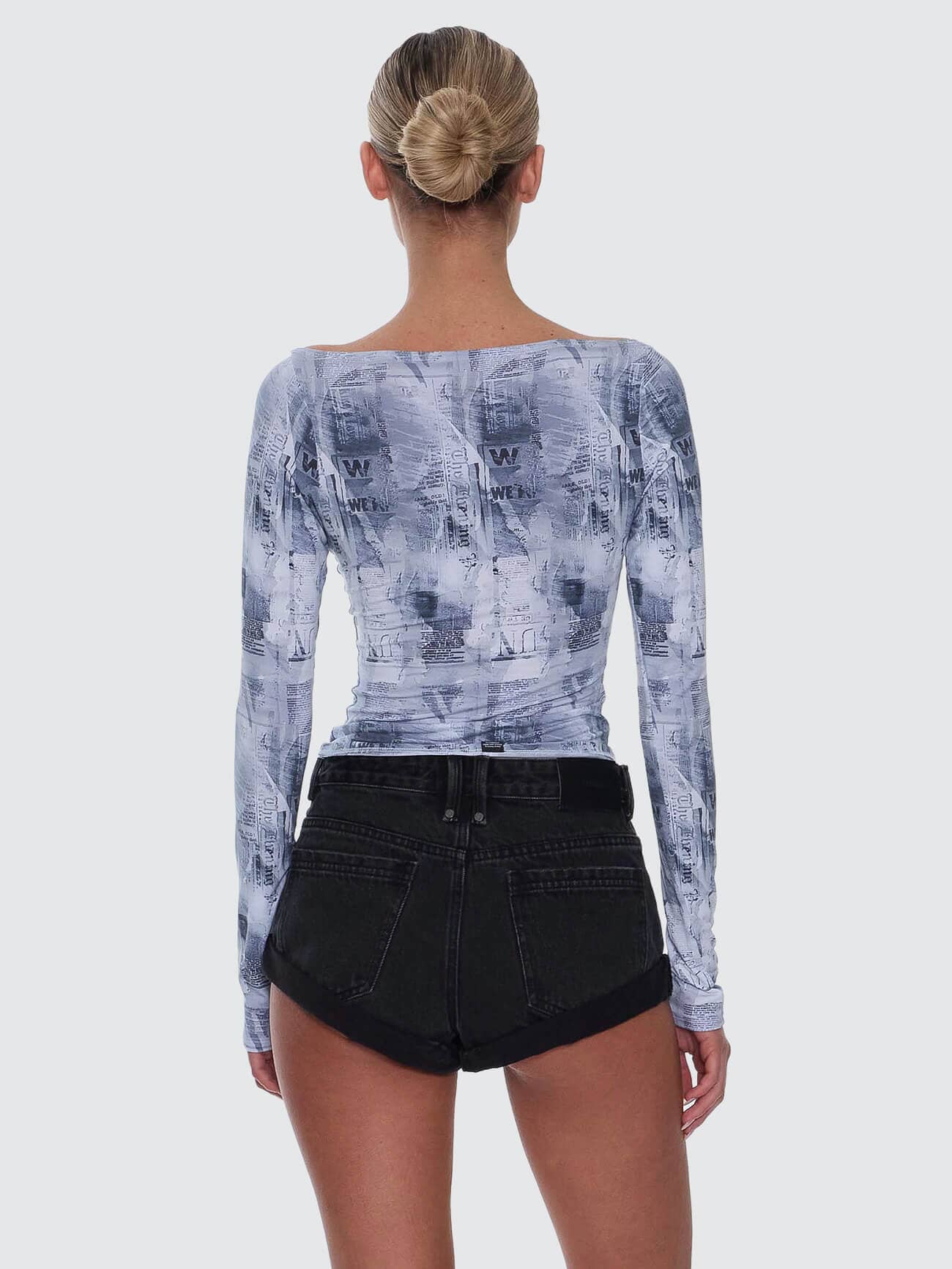 Paper Trail Long Sleeve Top - Grey Matter - Image 6