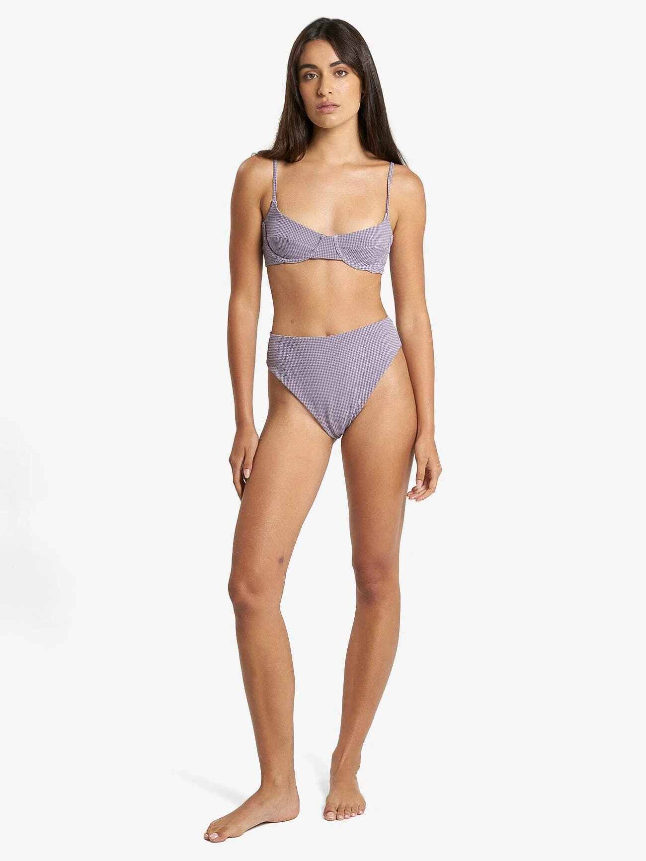 Paradise Code 90s High Cut Bikini Bottom - Storm Grey - Image 6