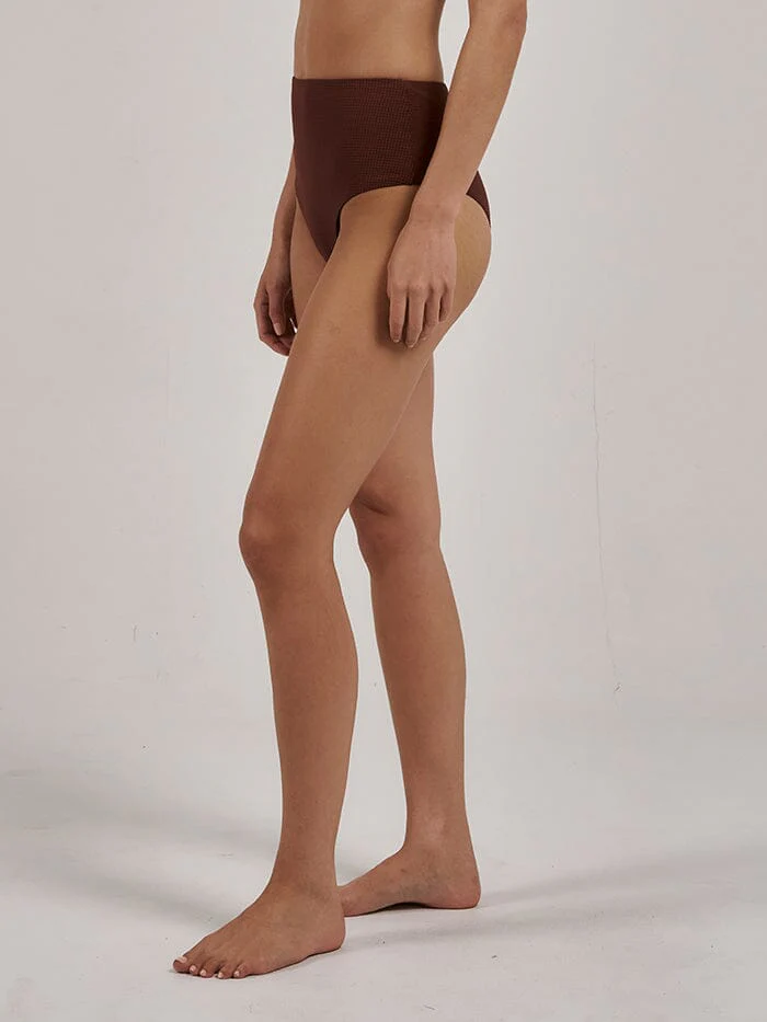 Paradise Code High Waist Bikini Bottom - Chimney Red - Image 3