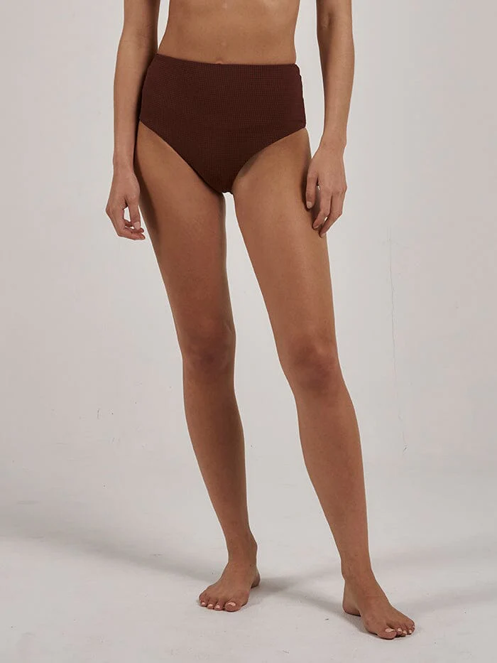 Paradise Code High Waist Bikini Bottom - Chimney Red - Image 5