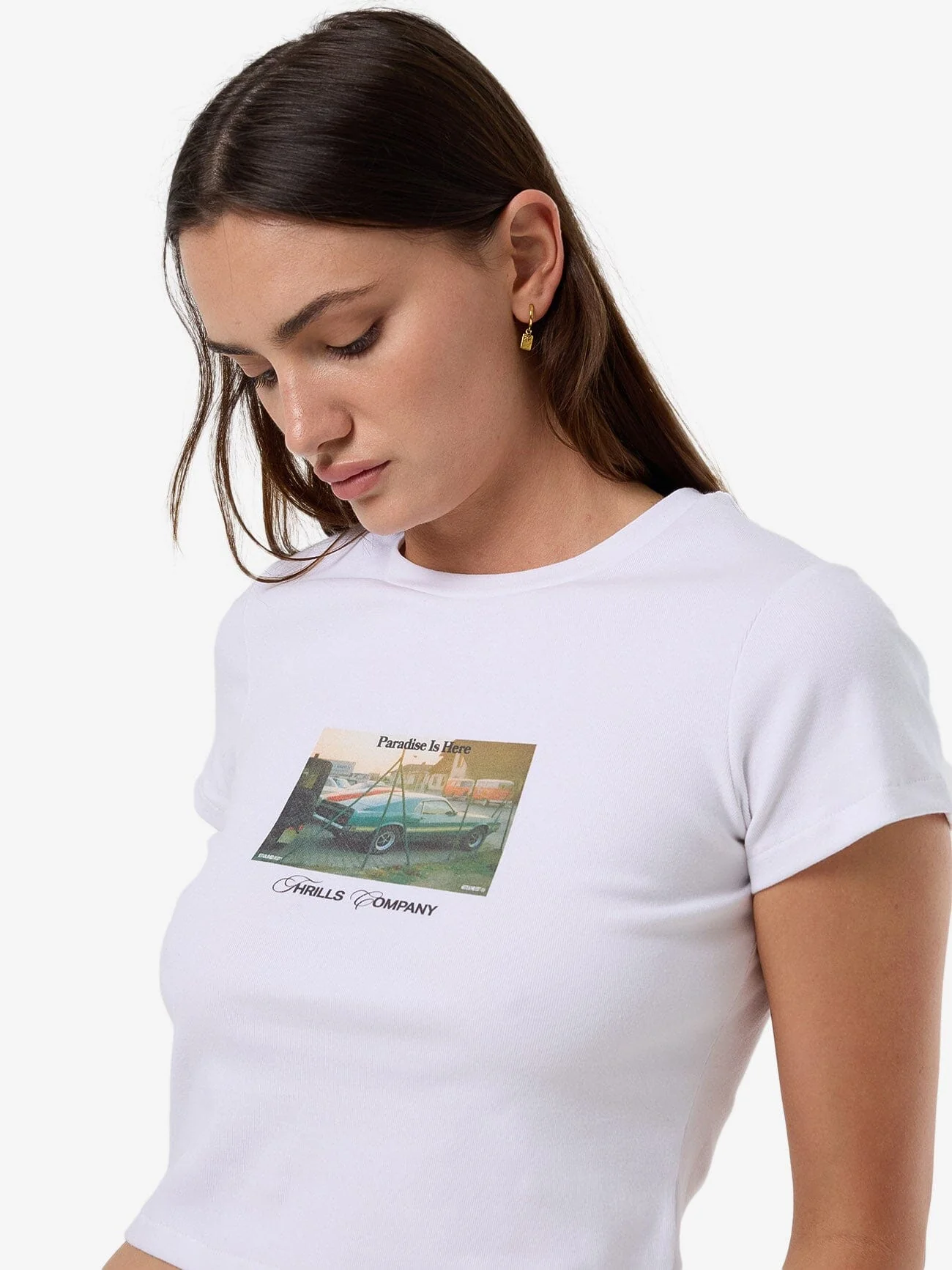 Paradise Is Here Mini Tee - White - Image 2