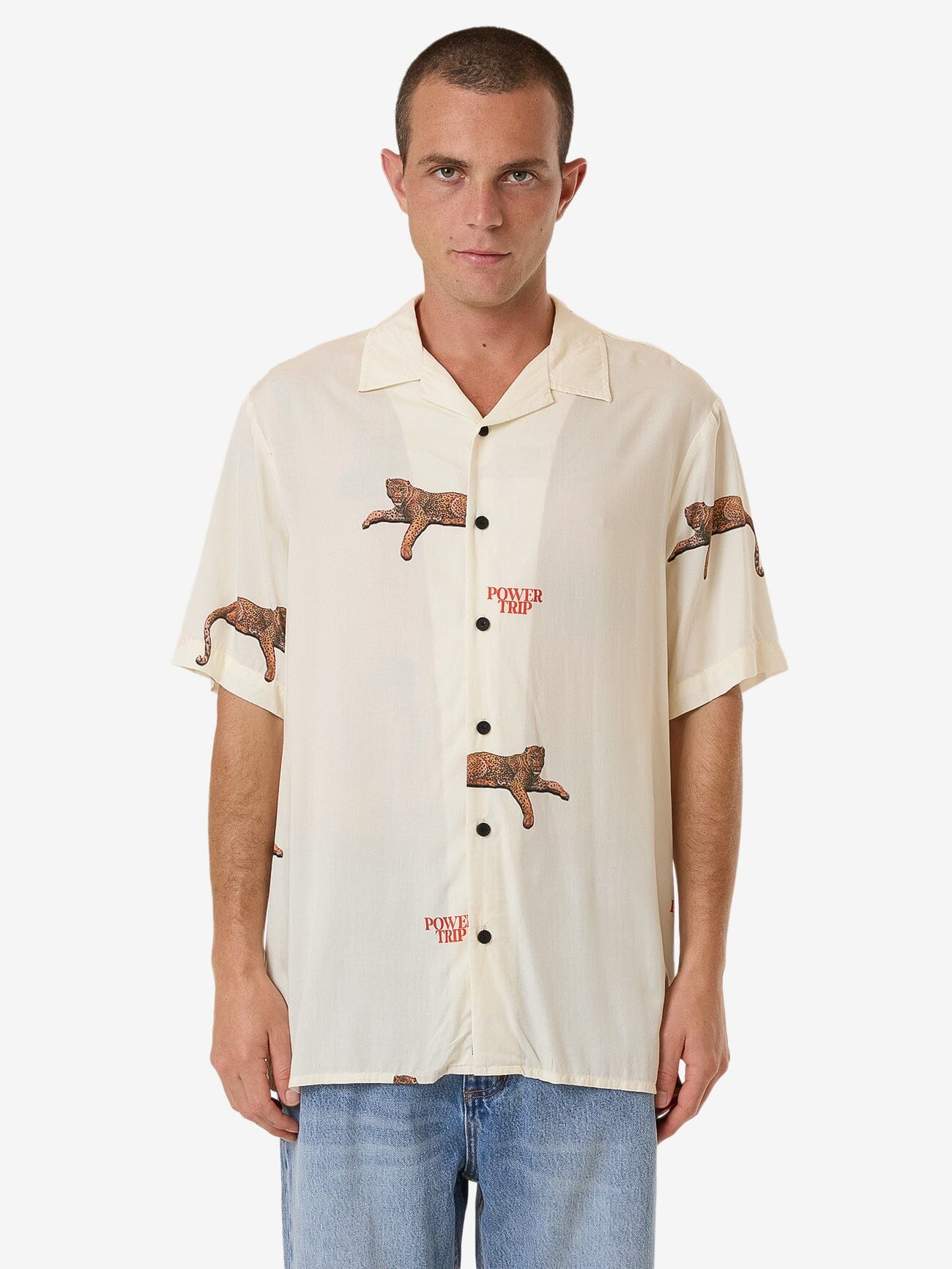 Power Trip Bowling Shirt - Heritage White