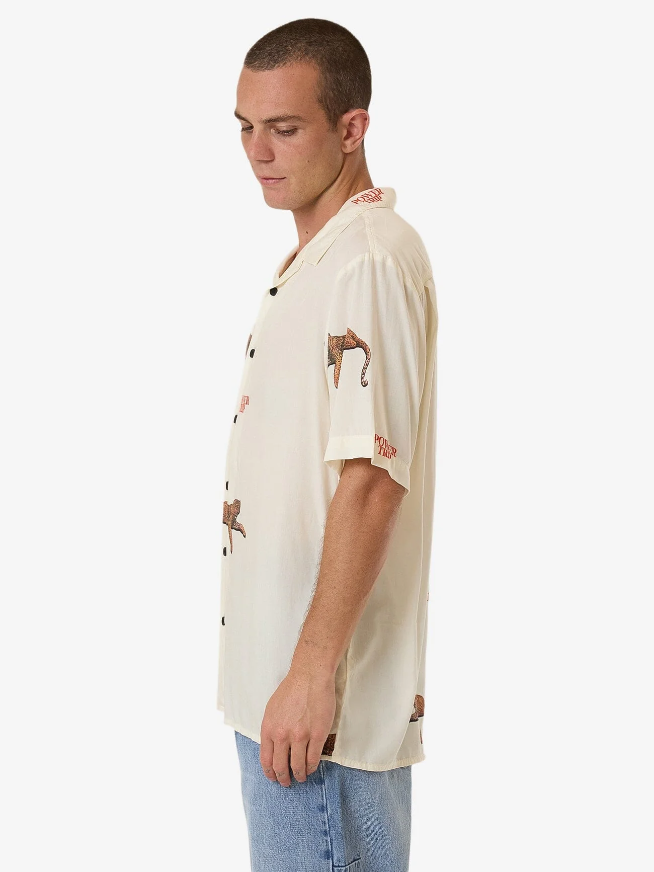 Power Trip Bowling Shirt - Heritage White - Image 3