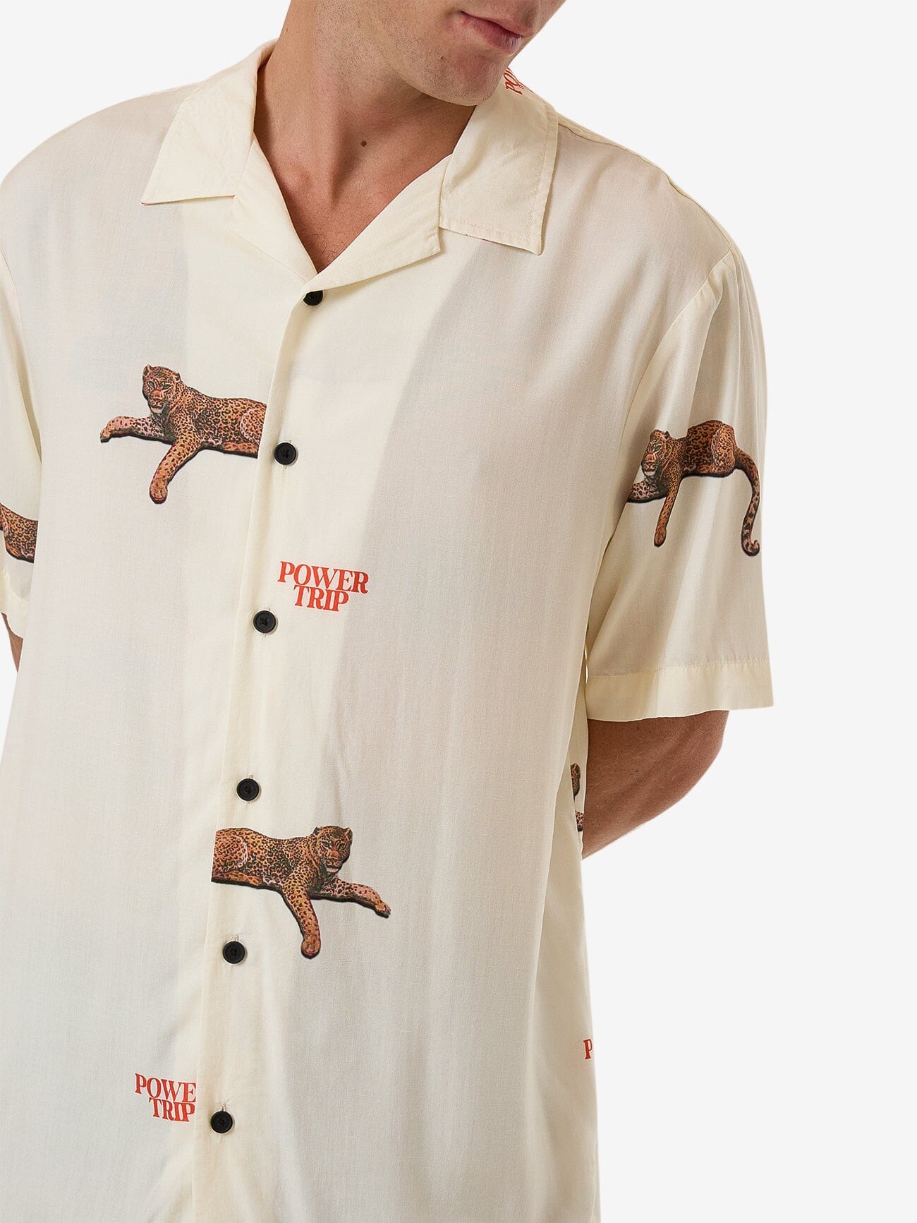 Power Trip Bowling Shirt - Heritage White - Image 6