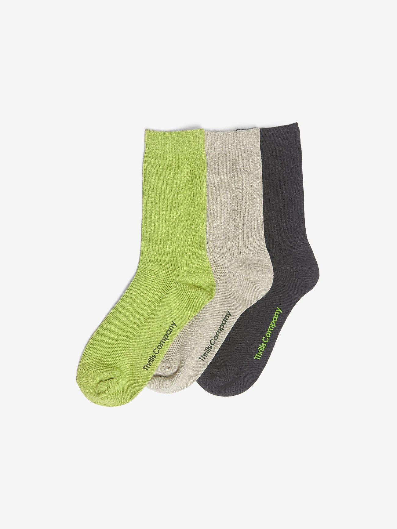 Professional Reality 3 Pack Sock - Lime - Taupe - Canteen