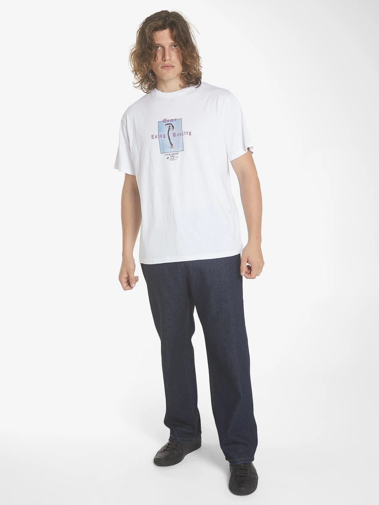 Reality Check Merch Fit Tee - White - Image 5