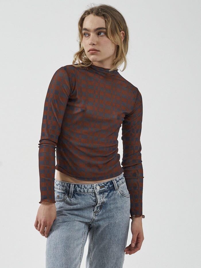 Revel Mesh Turtleneck - Navy - Image 4