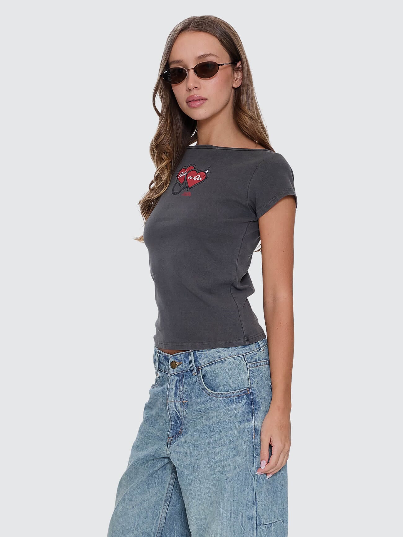 Ride Or Die Boat Neck Tee - Merch Black - Image 4