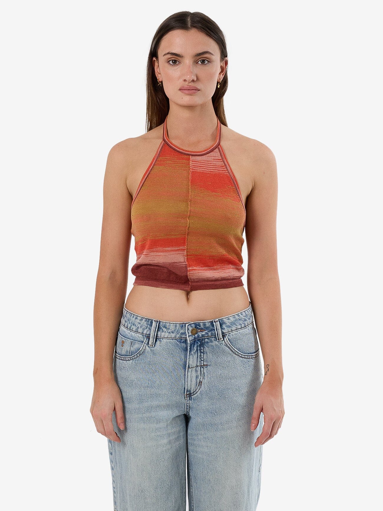 Rise Knit Halter Top - Berry - Image 2