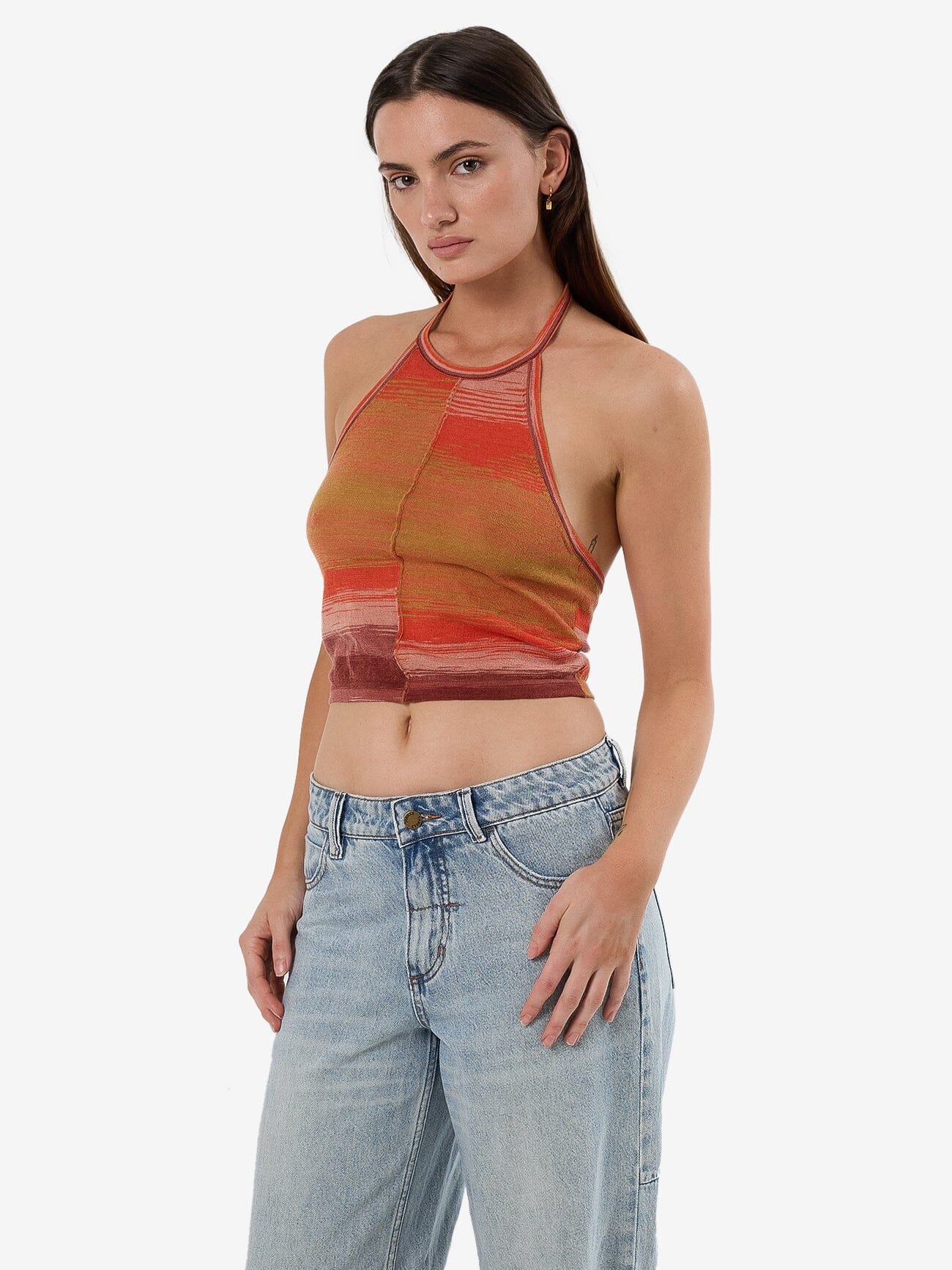 Rise Knit Halter Top - Berry - Image 4