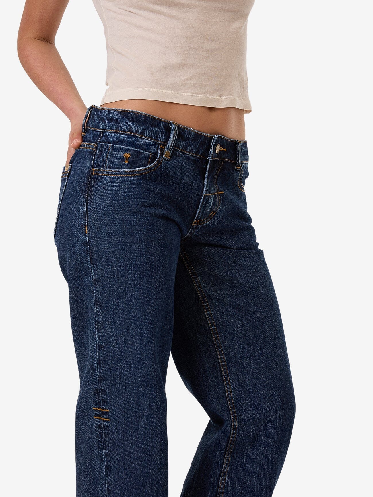 Saskia Low Rise Straight Jean - Rinsed Ink - Image 6