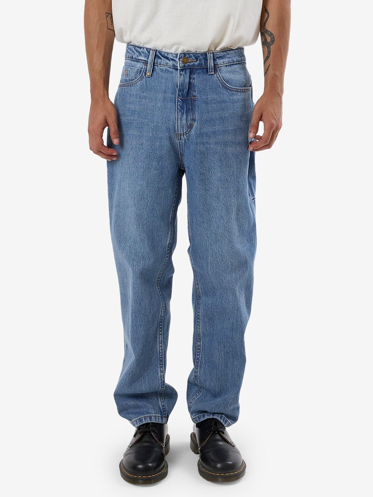 Slacker Relaxed Denim Jean - Dark Dust Blue - Image 3