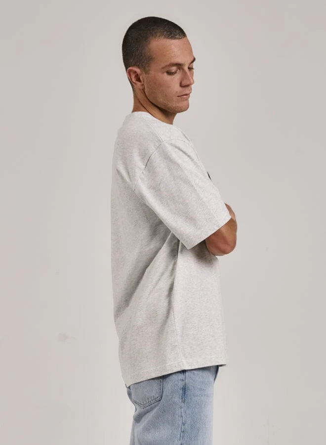Sneak Attack Oversize Fit Tee - White Marle - Image 4