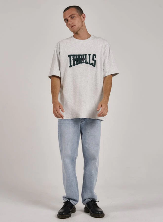 Sneak Attack Oversize Fit Tee - White Marle - Image 5
