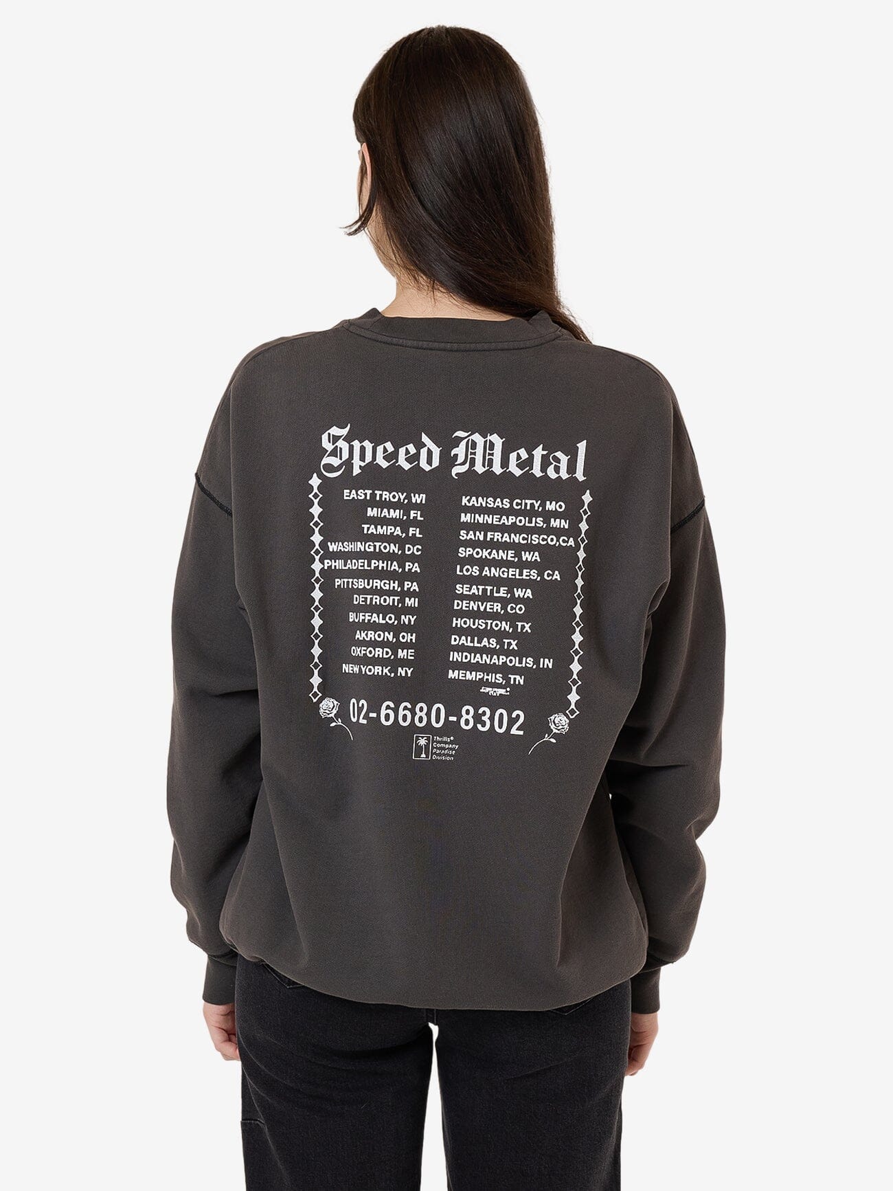 Speed Metal Slouch Crew - Merch Black - Image 2