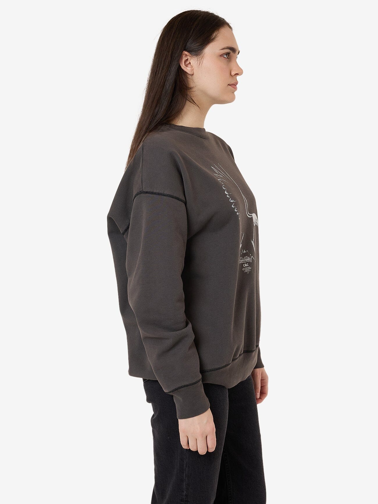 Speed Metal Slouch Crew - Merch Black - Image 4