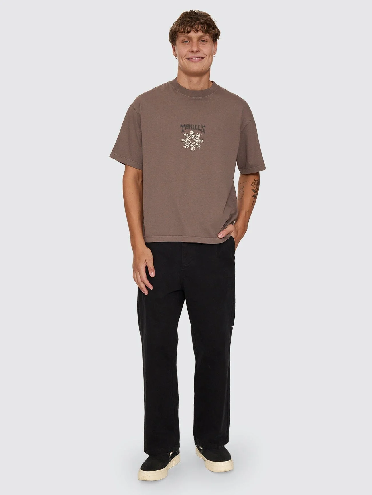 Stagger Big Slacker Cropped Pant - Black - Image 3
