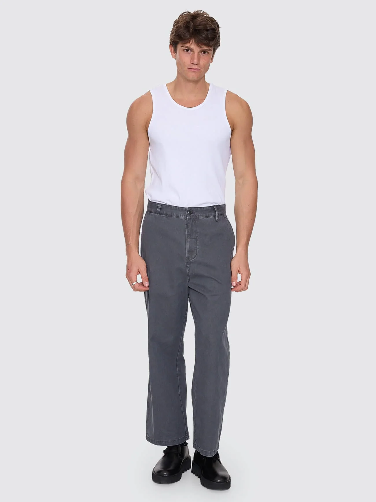 Stagger Big Slacker Cropped Pant - Dark Charcoal - Image 3