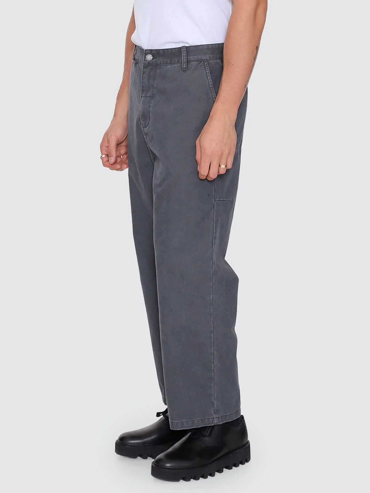 Stagger Big Slacker Cropped Pant - Dark Charcoal - Image 4