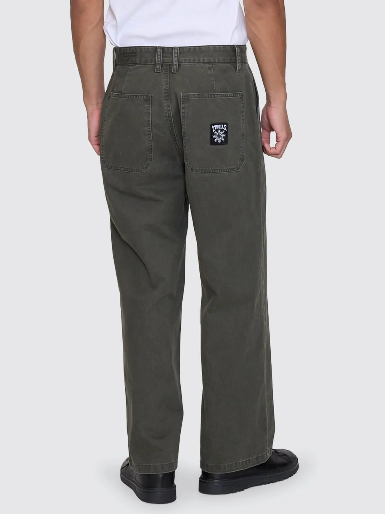 Stagger Big Slacker Cropped Pant - Oil Green - Image 5