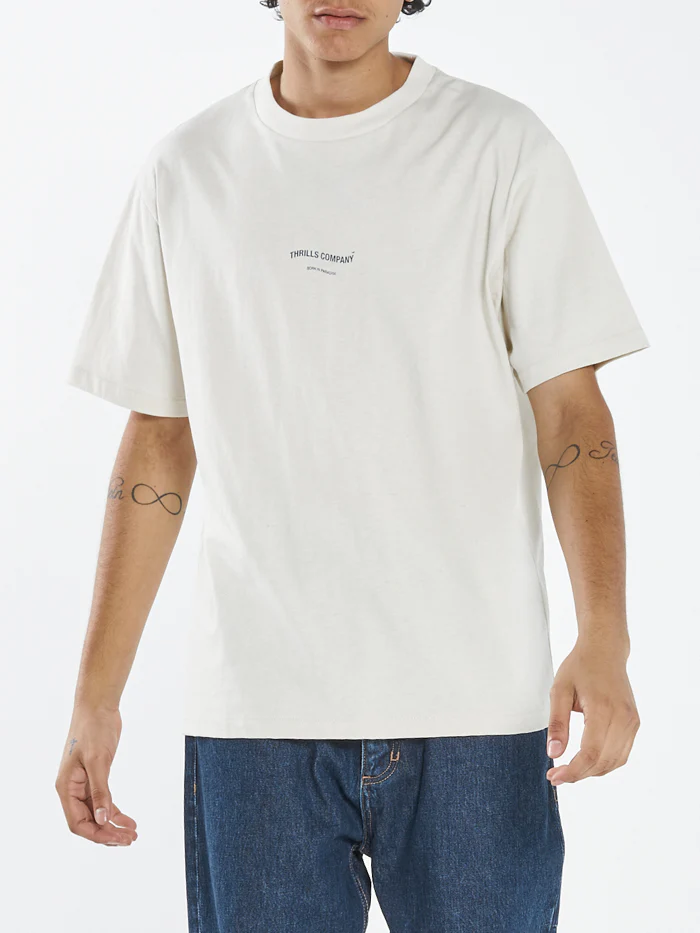 Stamp Wave Merch Fit Tee - Heritage White - Image 3