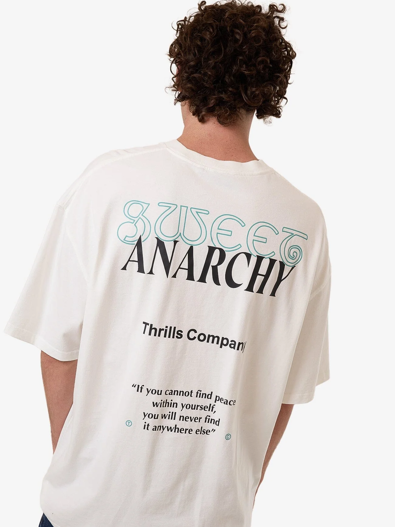 Sweet Anarchy Box Fit Oversize Tee - Dirty White - Image 2