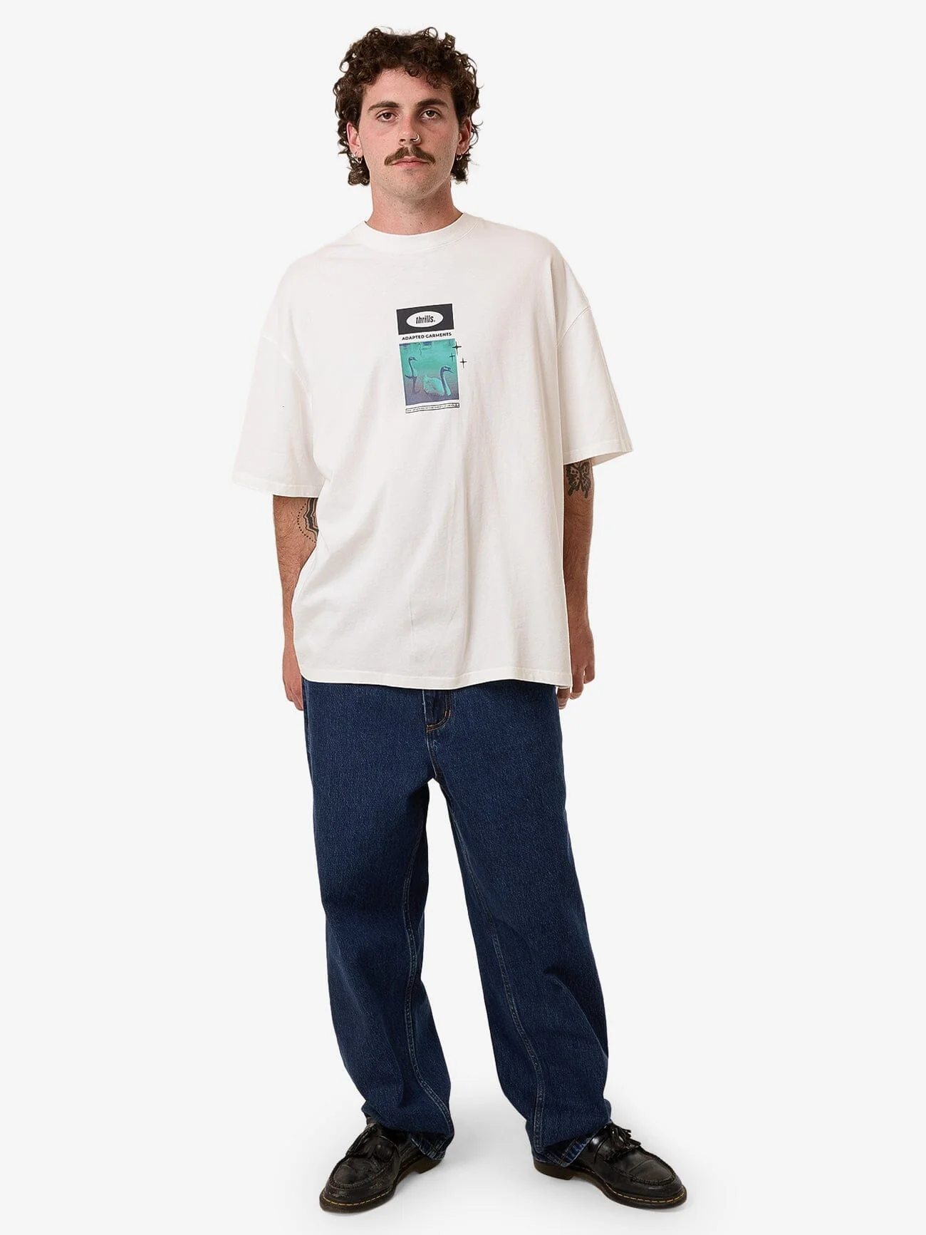 Sweet Anarchy Box Fit Oversize Tee - Dirty White - Image 3