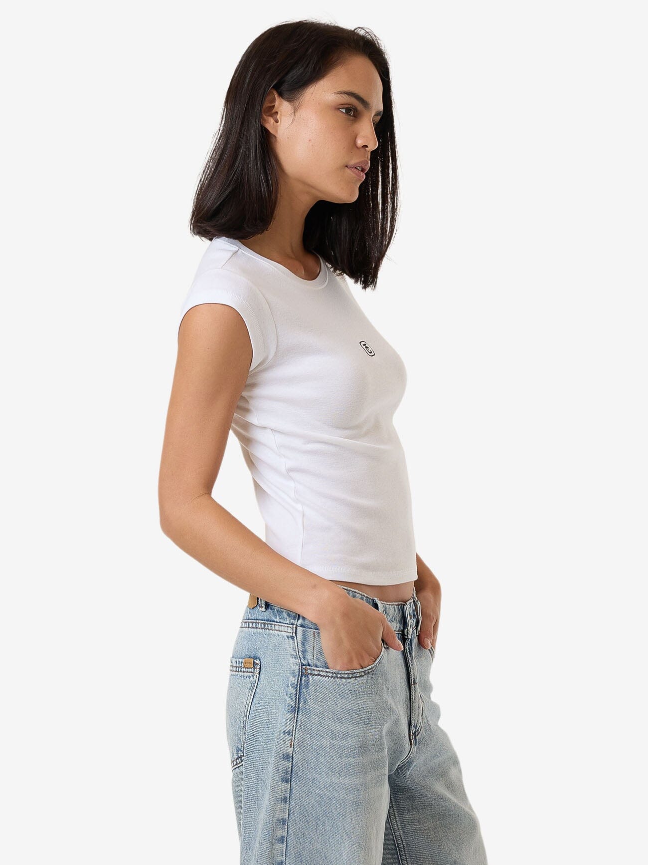 TC Foundation Cap Sleeve Tee - White - Image 4