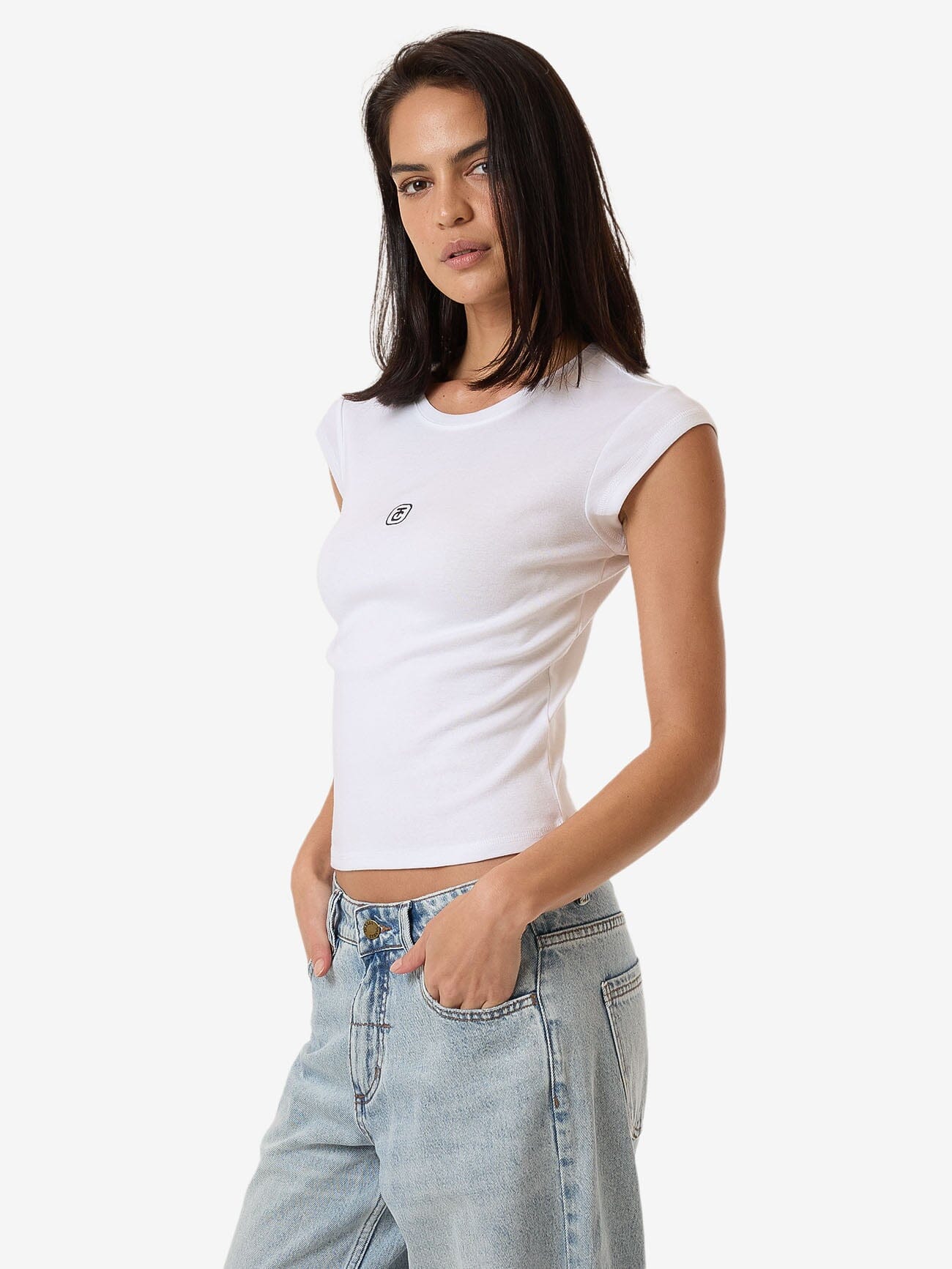 TC Foundation Cap Sleeve Tee - White - Image 5