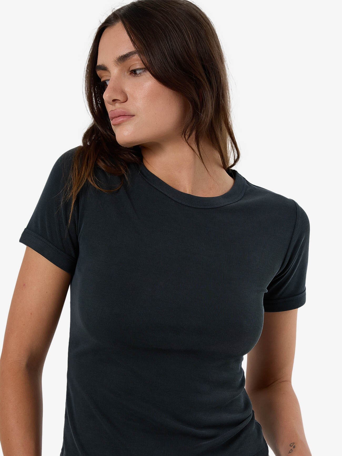 TC Micro Rib Tee - Shadow - Image 2
