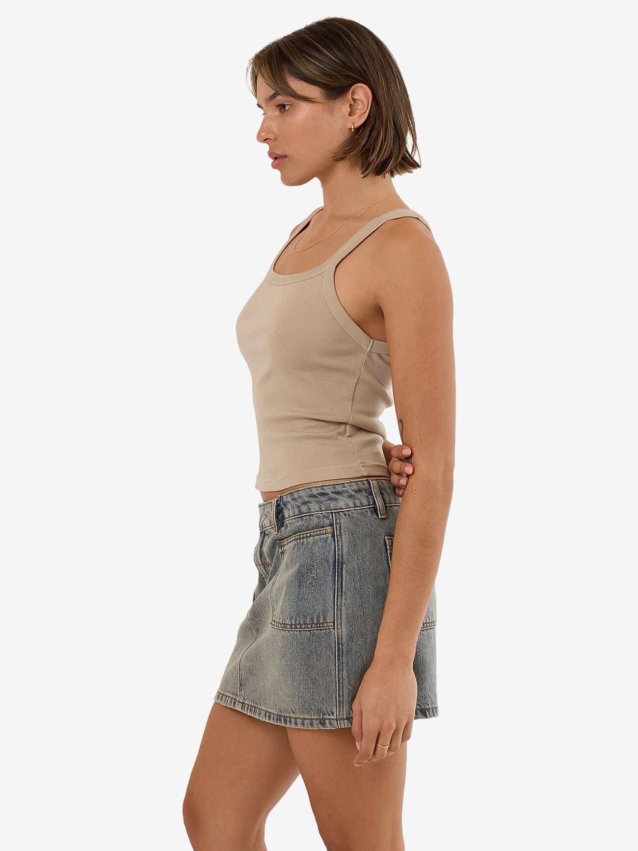 Thrills Base Tank - Stone - Image 4