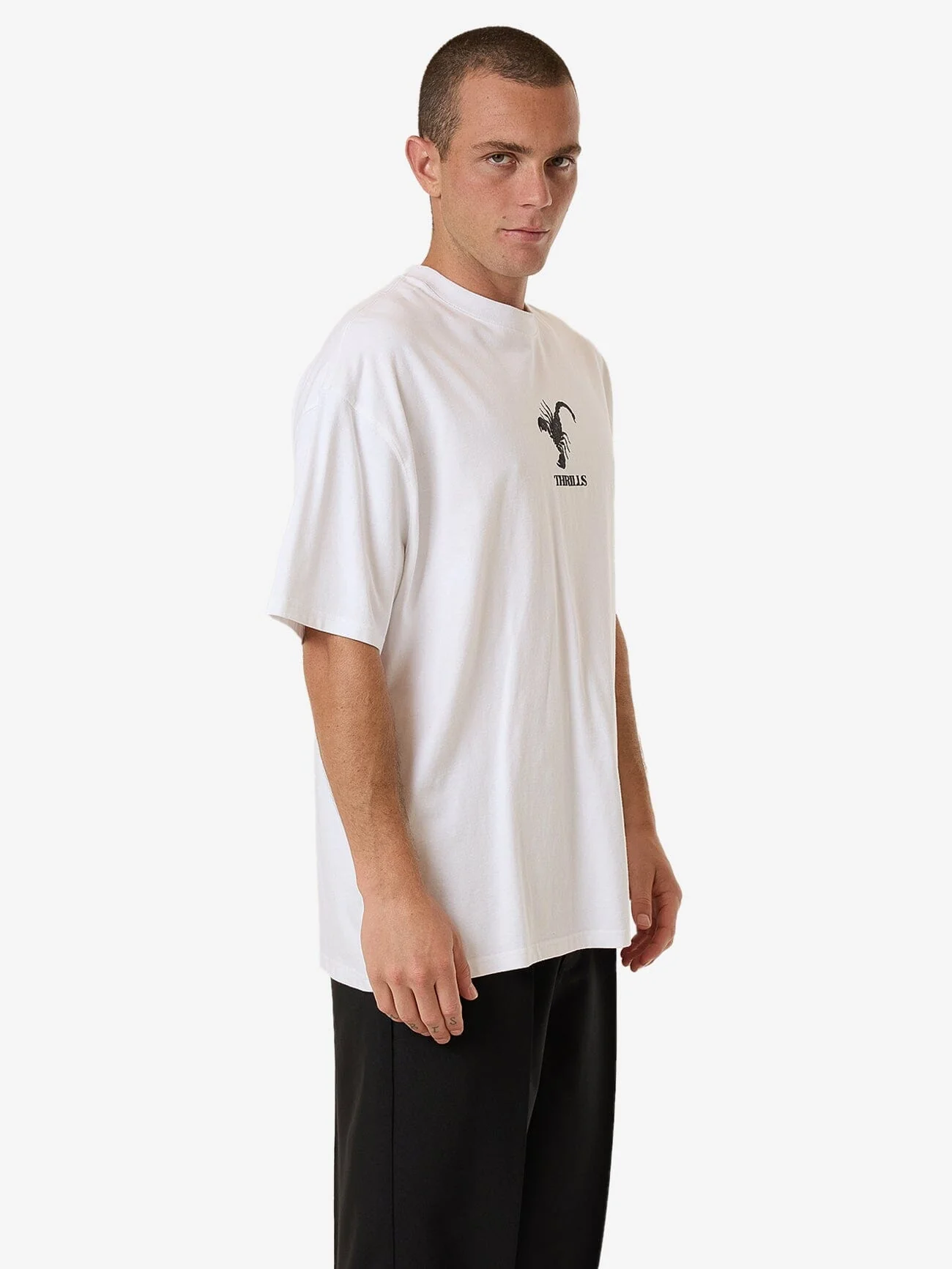 Thrills Energy Box Fit Oversize Tee - White - Image 3