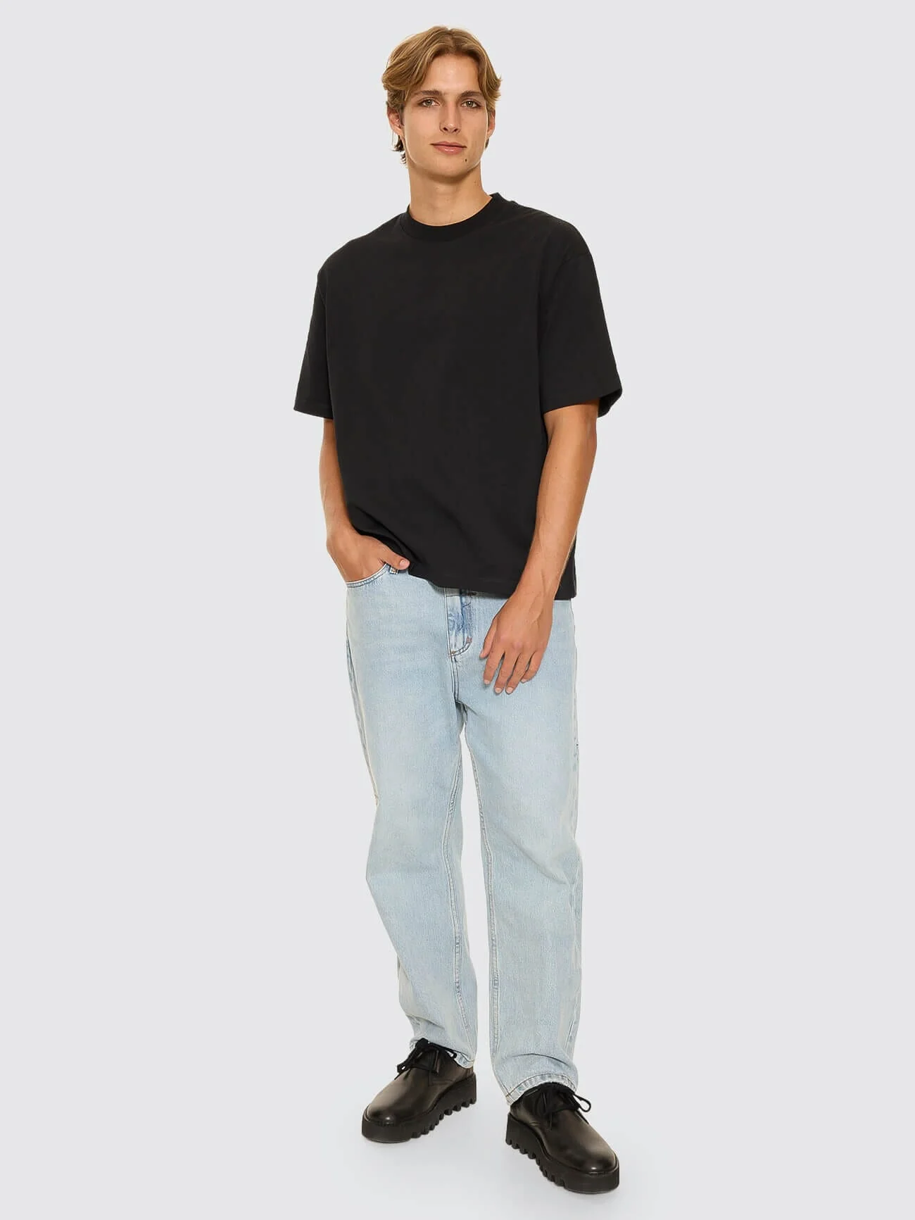 Thrills Military Box Fit Oversized Cropped Tee - Black - Image 5