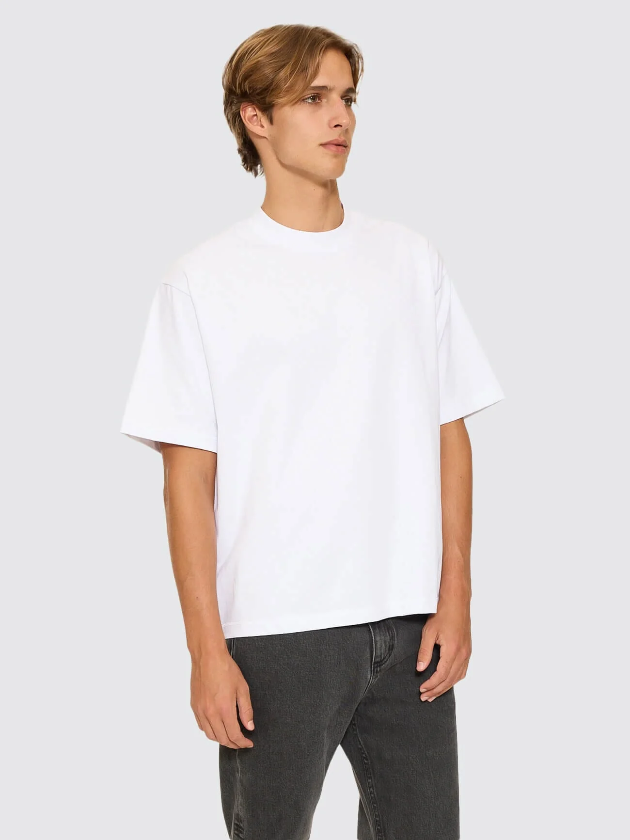 Thrills Military Box Fit Oversized Cropped Tee - White - Image 3