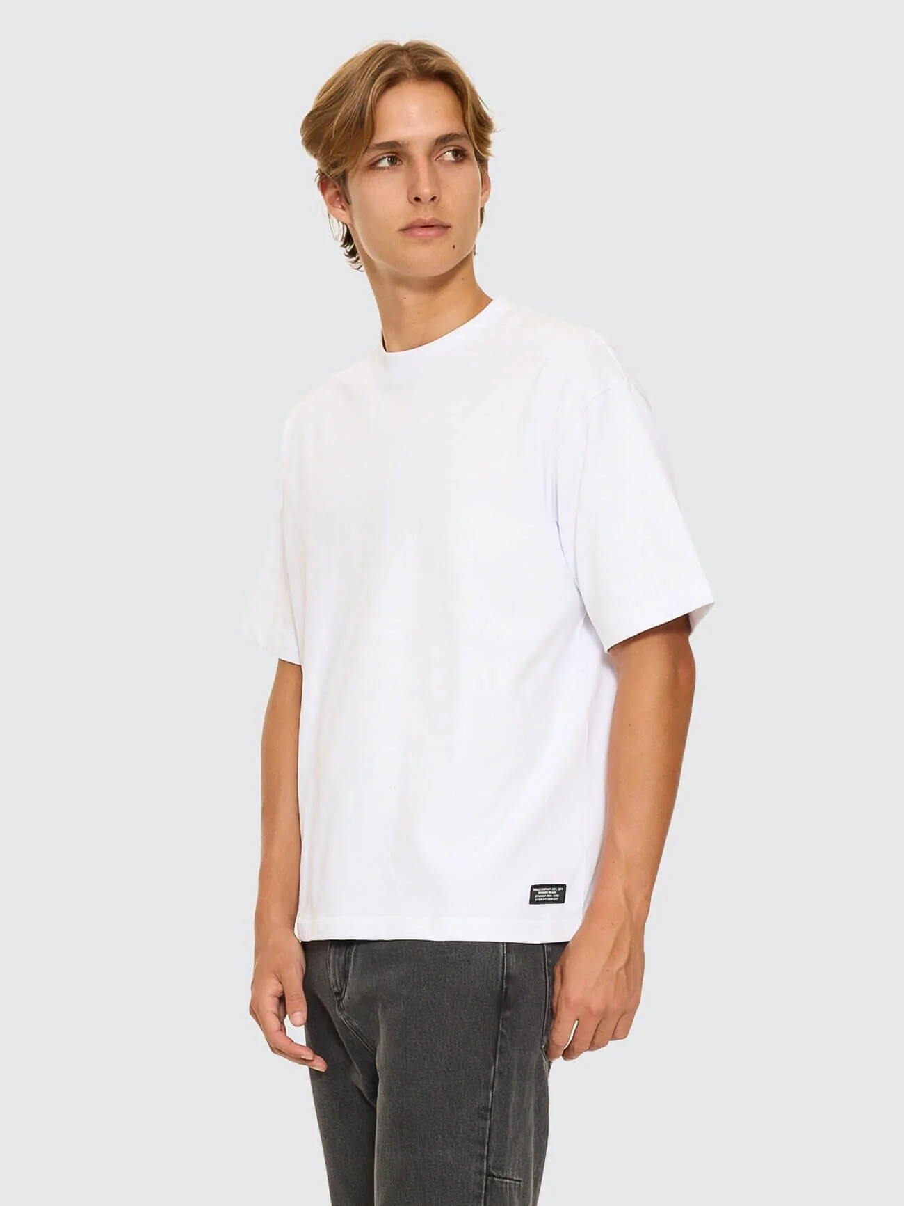Thrills Military Box Fit Oversized Cropped Tee - White - Image 7