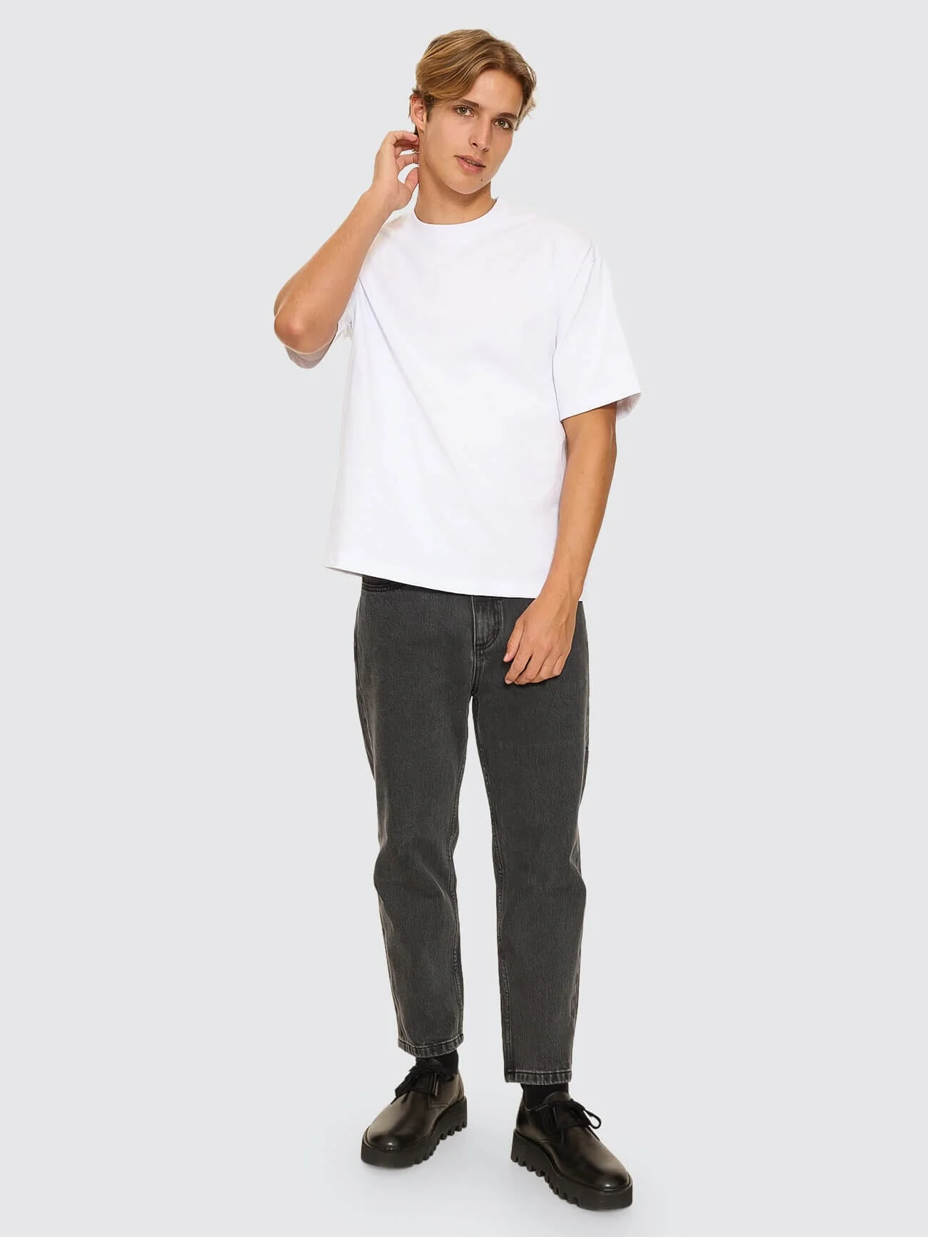 Thrills Military Box Fit Oversized Cropped Tee - White - Image 8
