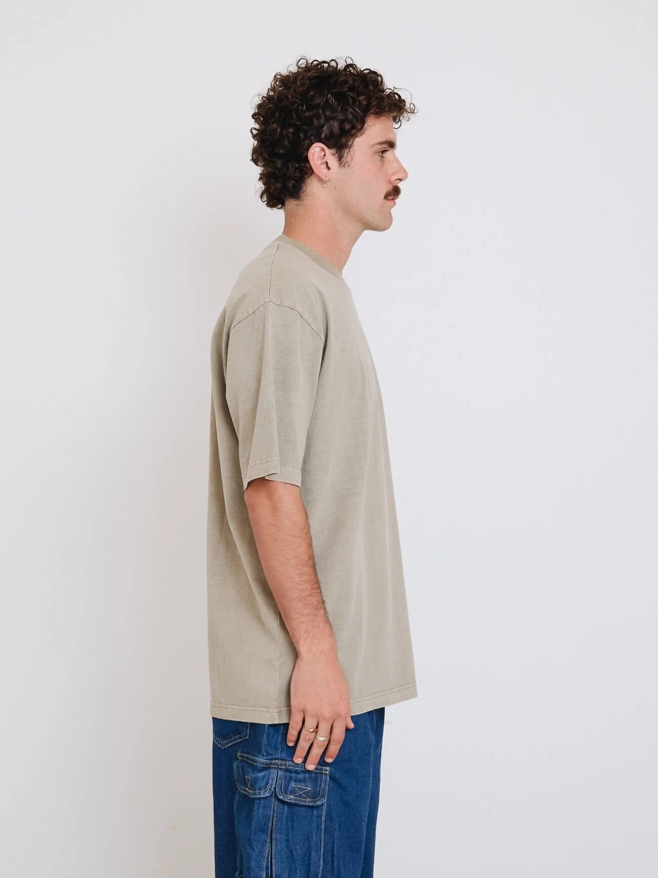 Thrills Military Oversize Fit Tee - Aluminium - Image 3