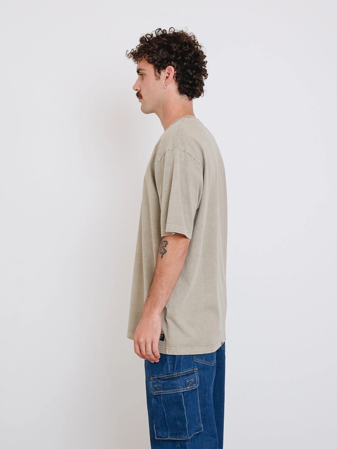 Thrills Military Oversize Fit Tee - Aluminium - Image 4