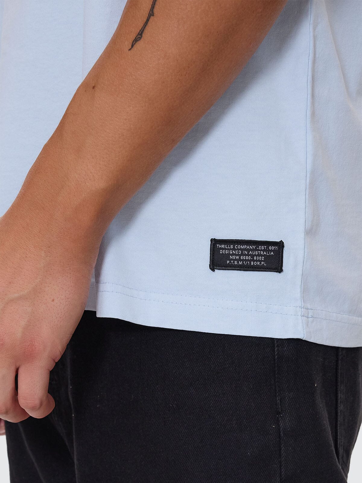 Thrills Military Oversize Fit Tee - Baby Blue - Image 3