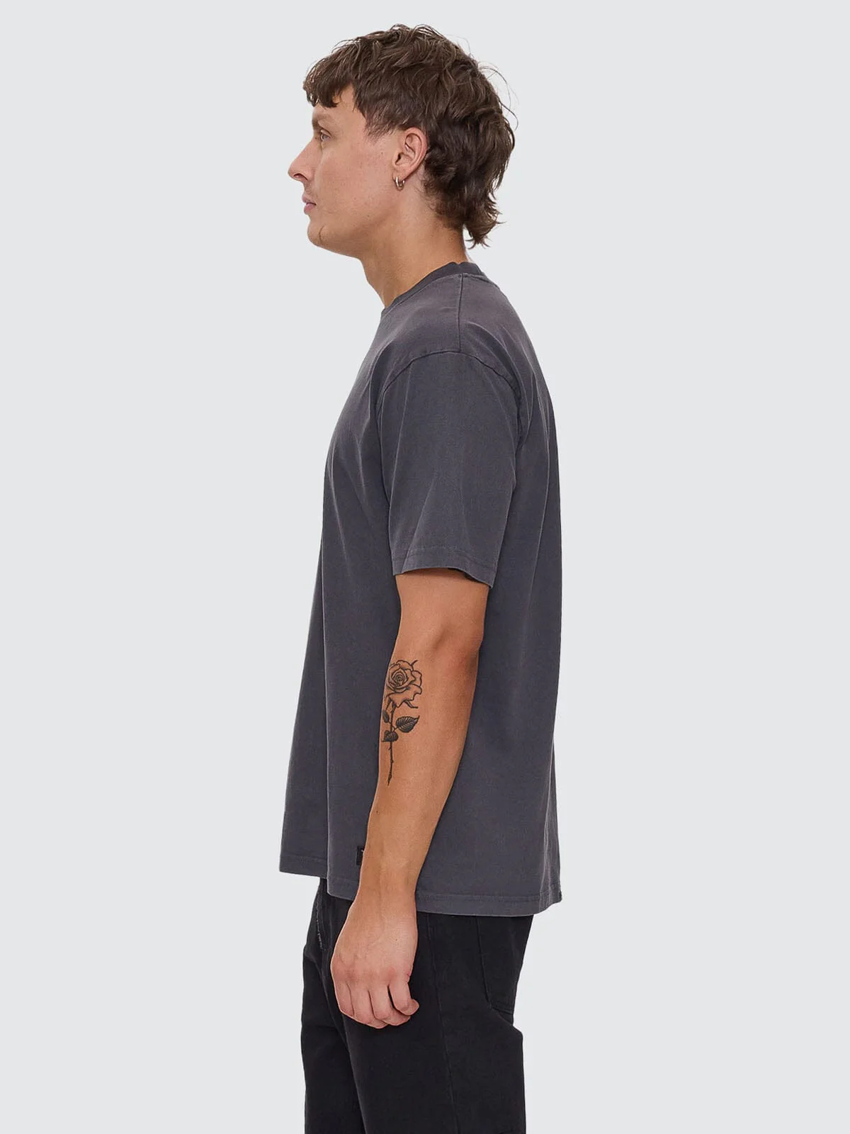 Thrills Military Oversize Fit Tee - Dark Charcoal - Image 3