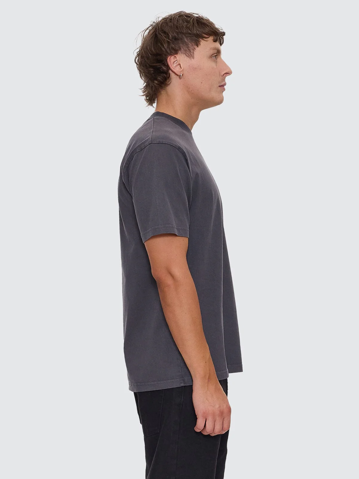 Thrills Military Oversize Fit Tee - Dark Charcoal - Image 5