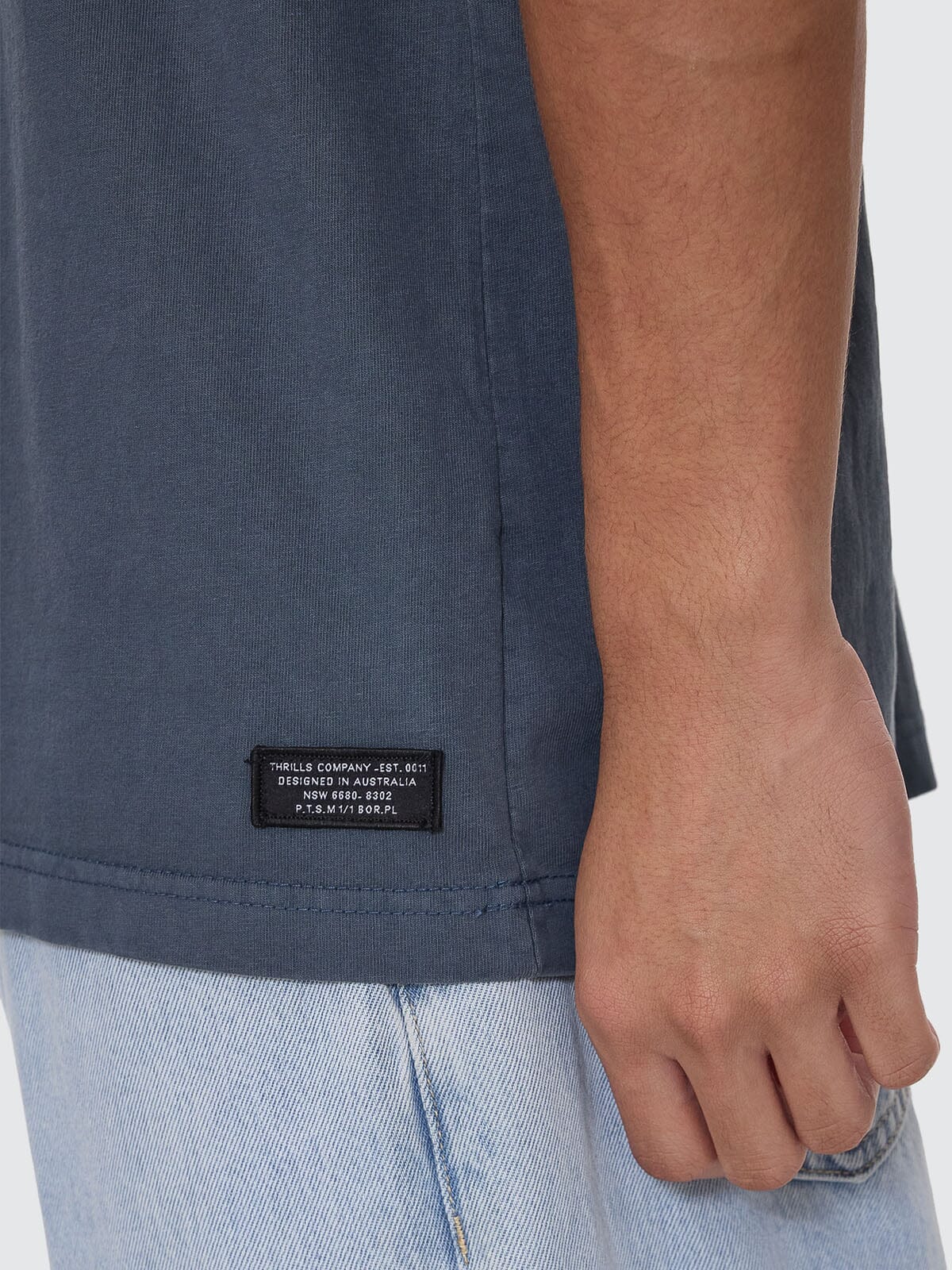 Thrills Military Oversize Fit Tee - Light Petrol - Image 4