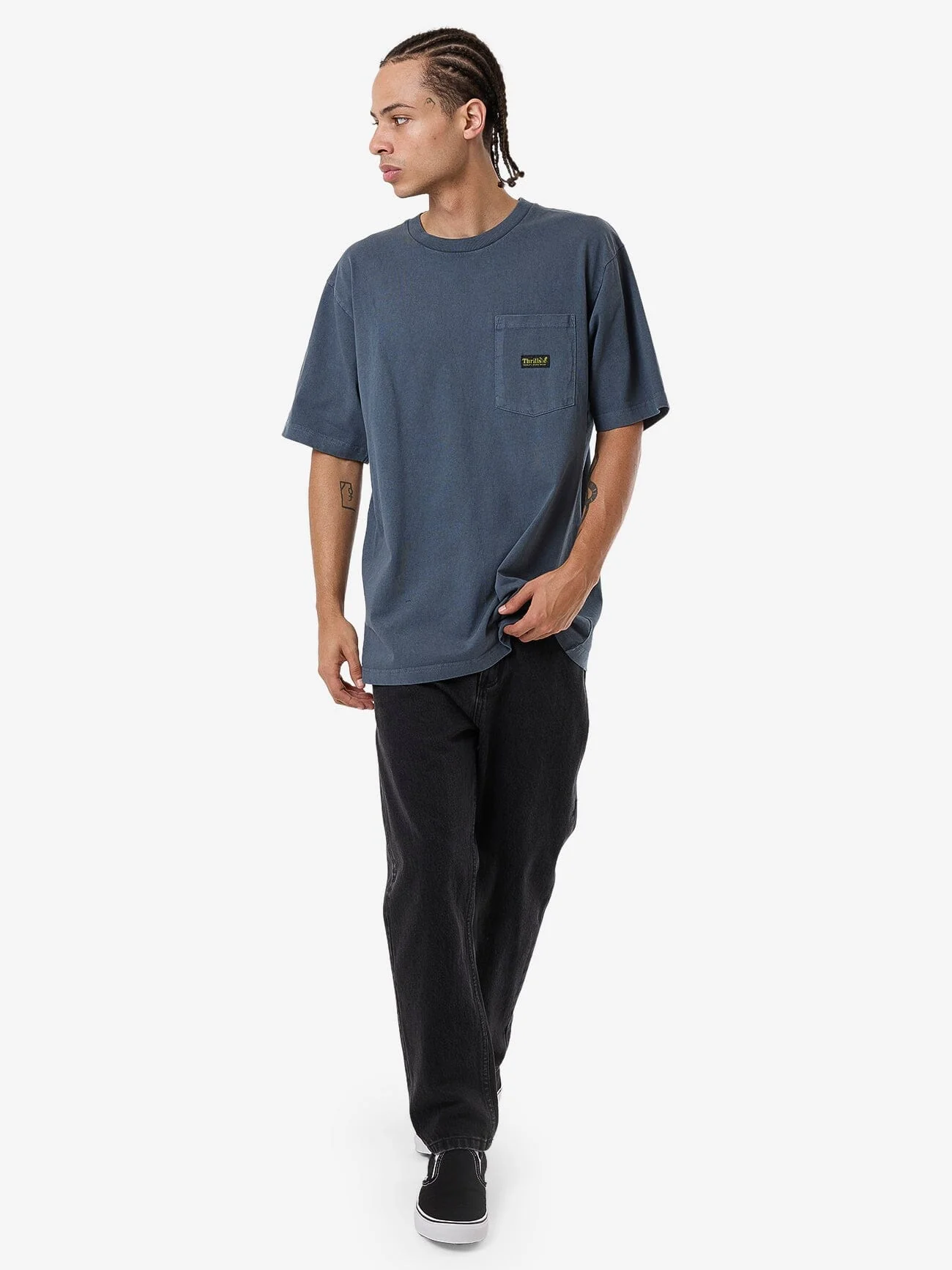 Thrills Union Oversize Fit Pocket Tee - Light Petrol - Image 4