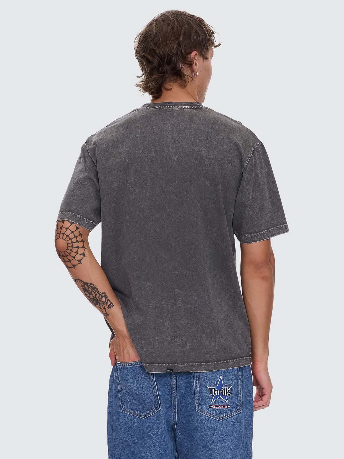 Thrills Union Oversize Pocket Tee - Marble Merch Black - Image 3