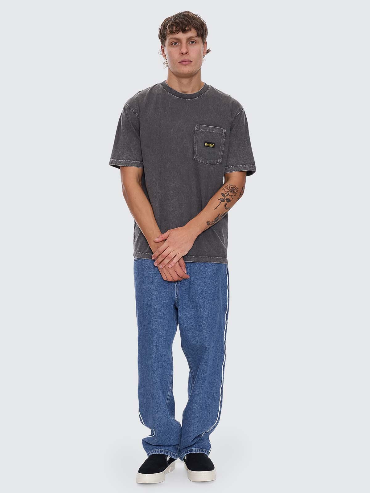 Thrills Union Oversize Pocket Tee - Marble Merch Black - Image 6