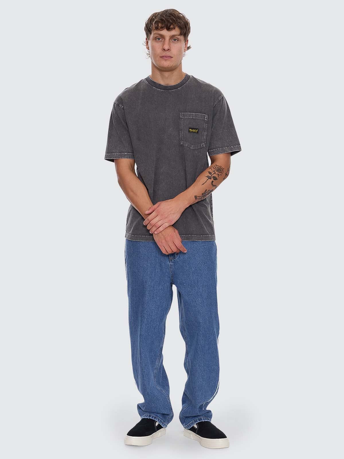 Thrills Union Oversize Pocket Tee - Marble Merch Black - Image 7
