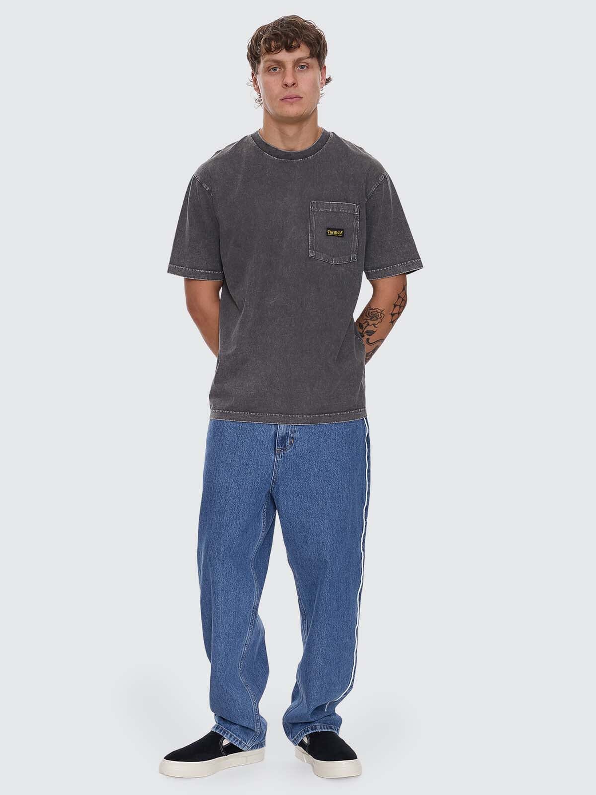 Thrills Union Oversize Pocket Tee - Marble Merch Black - Image 8