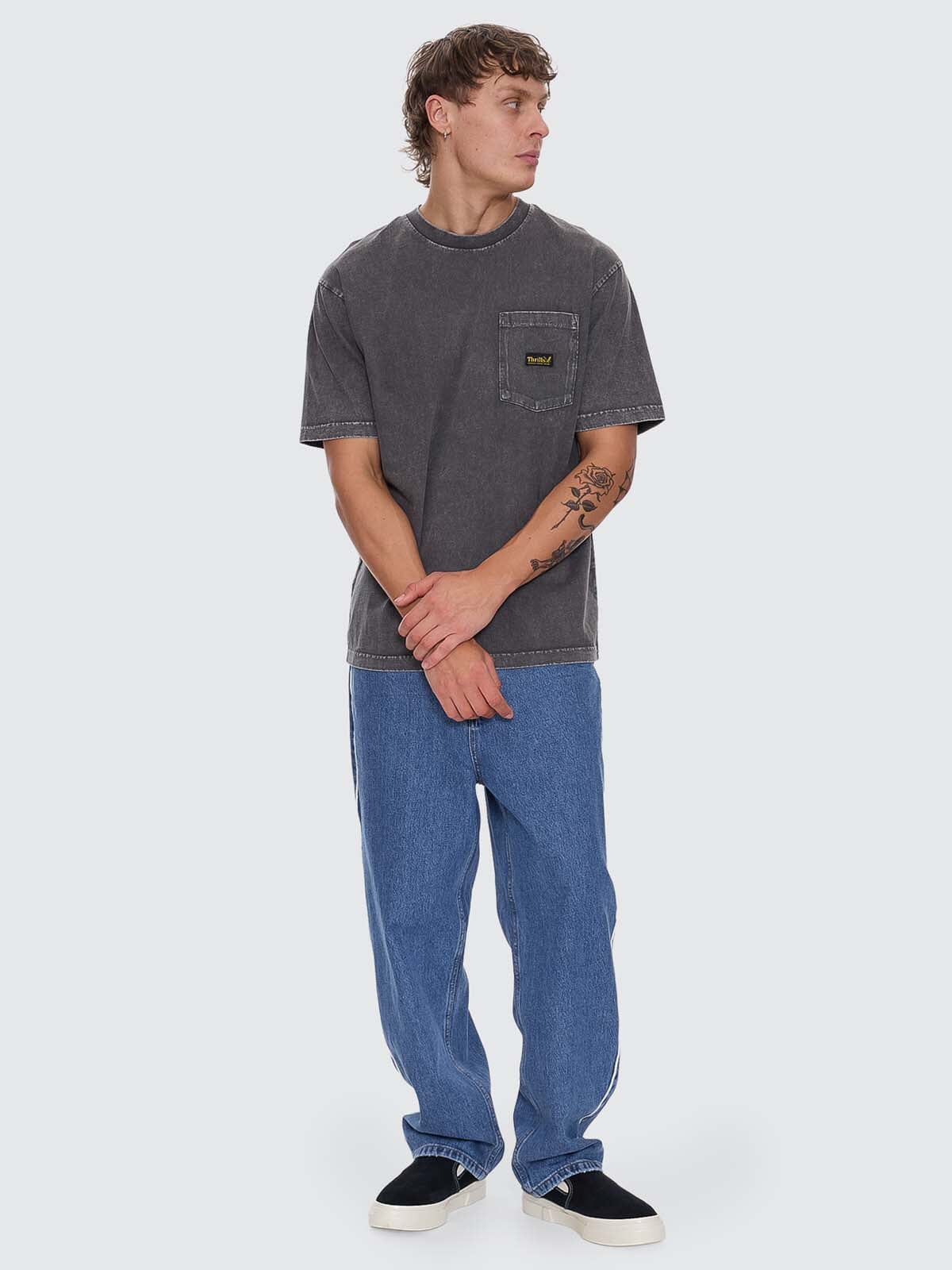Thrills Union Oversize Pocket Tee - Marble Merch Black - Image 9