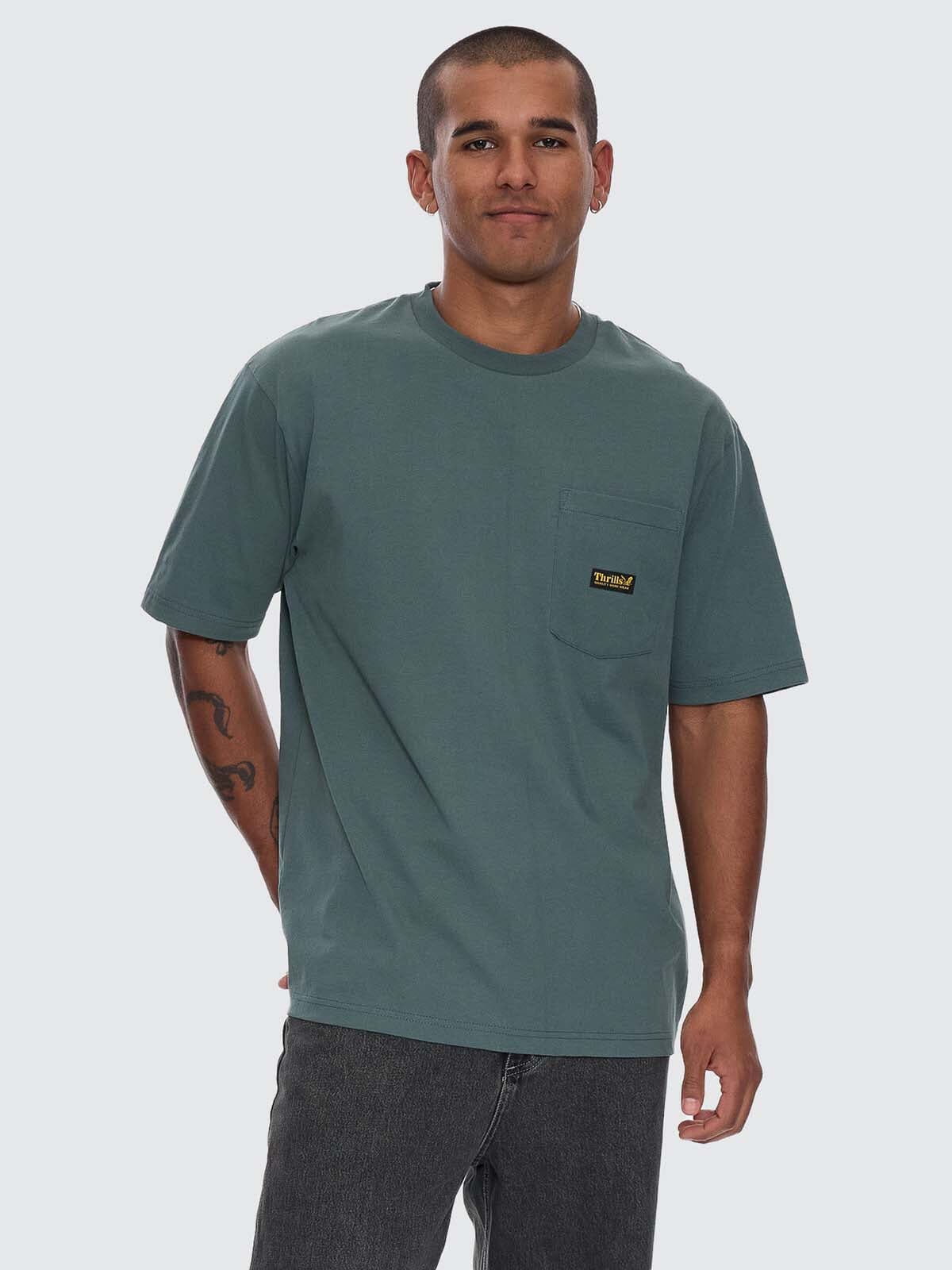 Thrills Union Oversize Pocket Tee - Sea Pine - Image 4