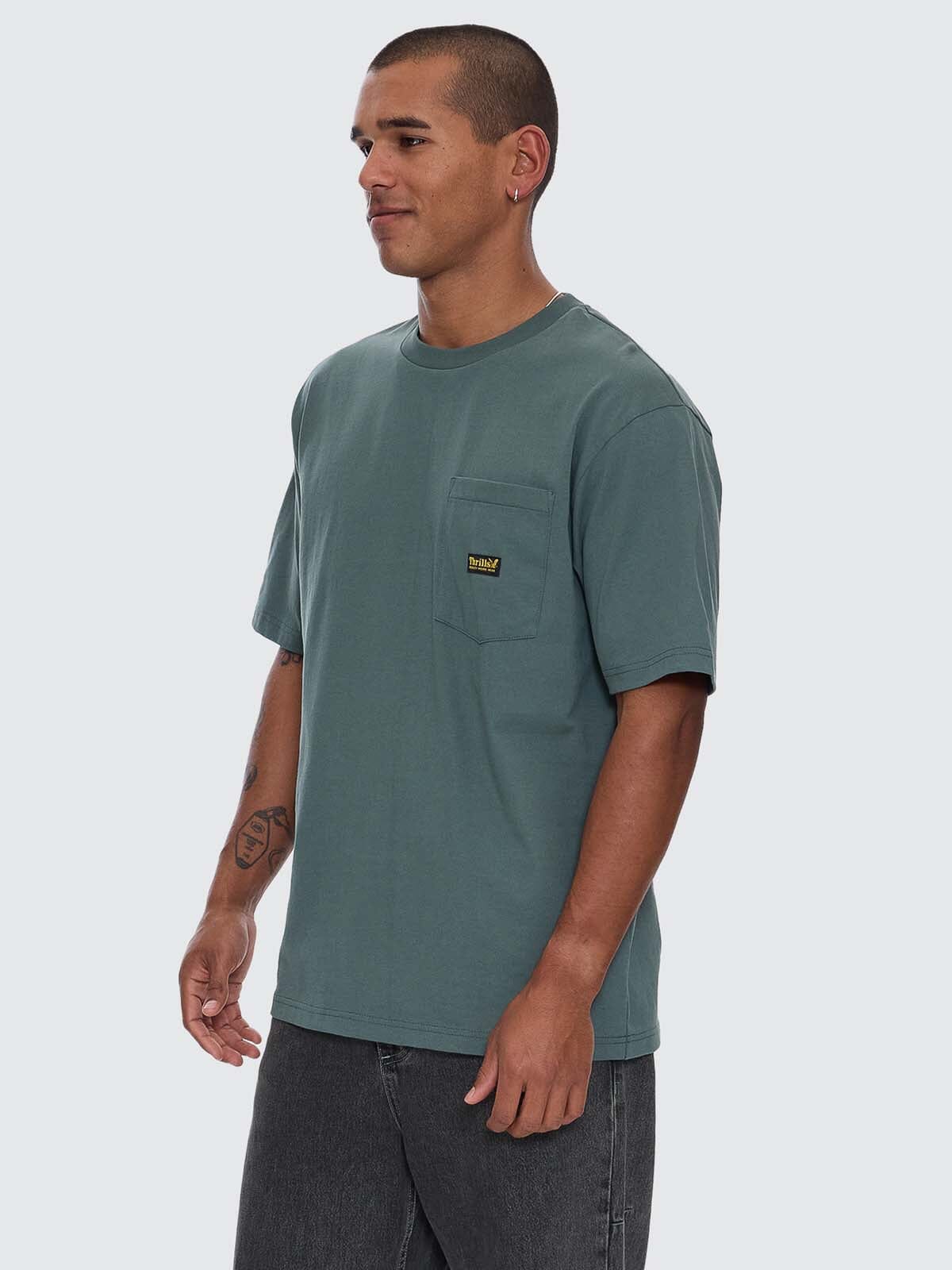Thrills Union Oversize Pocket Tee - Sea Pine - Image 5